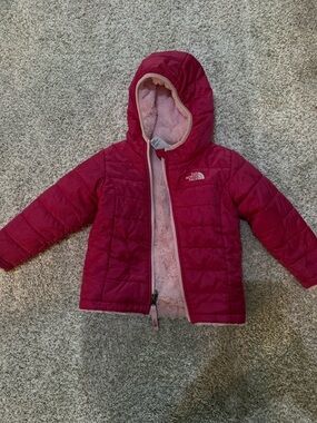 The North Face Infant Pink Fuzzy Jacket Lining